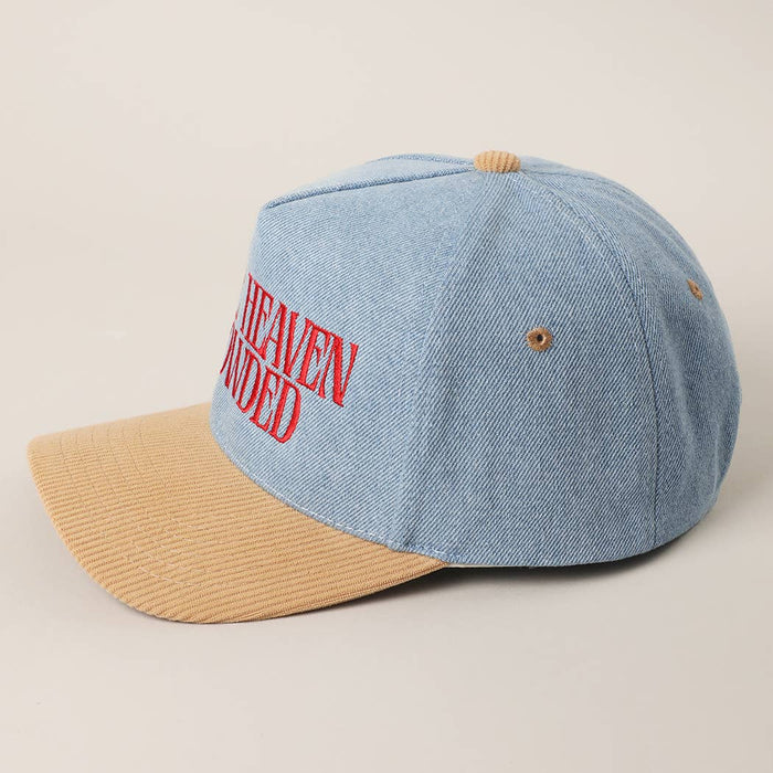 MAKE HEAVEN CROWDED Denim Corduroy Trucker Hat