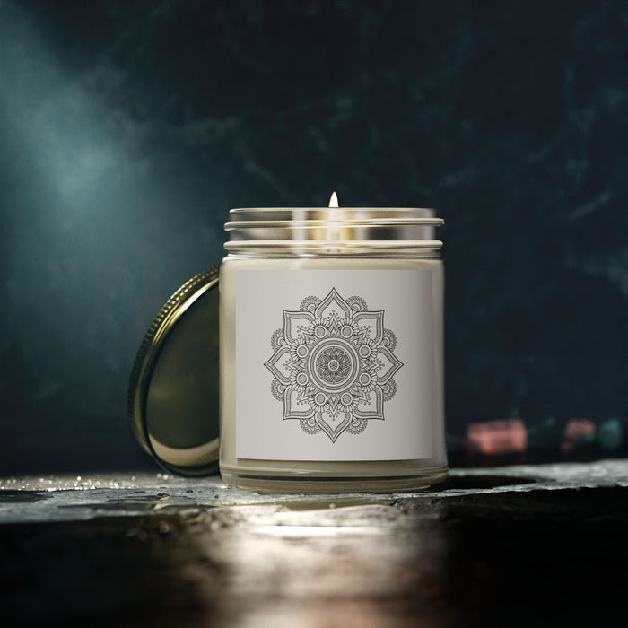Scented Soy Candles Mandala, Lead Free Wick, Handpoured in the USA, Eco-Friendly and Non-Toxic | Pippa + June