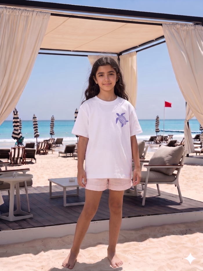 Meet me at the beach   - T-shirt Oversize  (Kids Unisex)