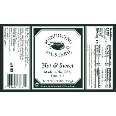 Mendocino Hot & Sweet Mustard - Potpourri Gift Shop