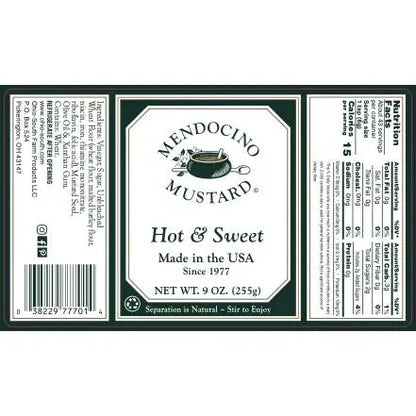 Mendocino Hot & Sweet Mustard - Potpourri Gift Shop
