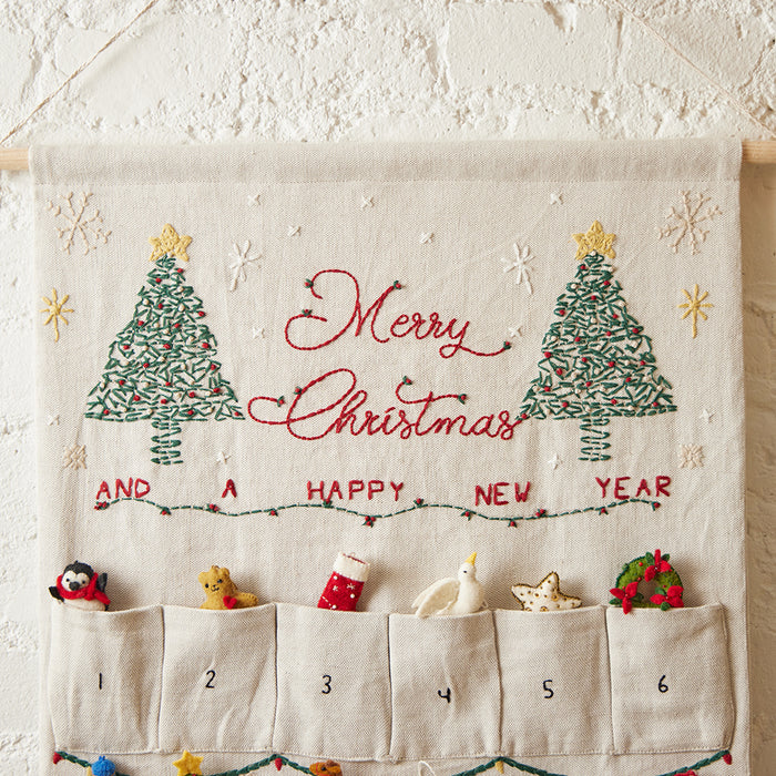 Merry Christmas Linen Advent Calendar