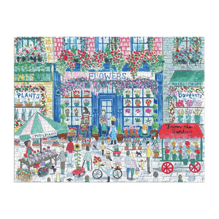 Michael Storrings Market in Bloom 2000 Piece Puzzle - The Preppy Bunny