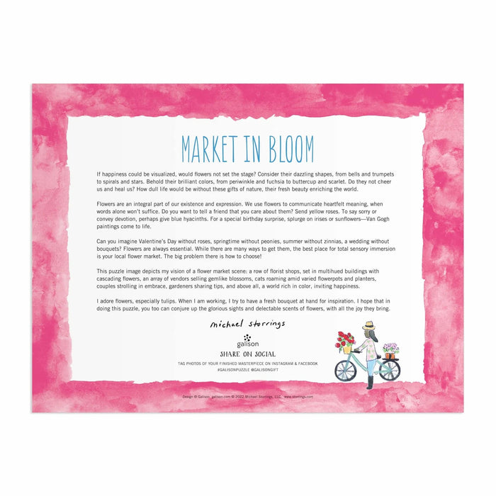 Michael Storrings Market in Bloom 2000 Piece Puzzle - The Preppy Bunny