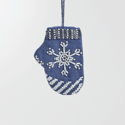 Mini Snowflake Mitten Ornament
