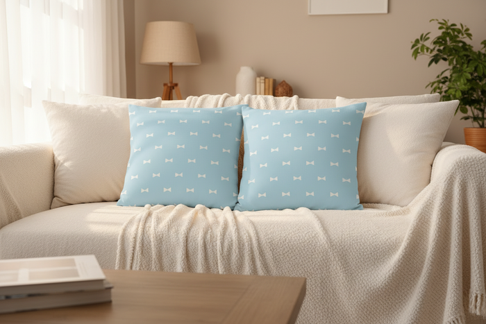 Modern Throw Pillows Blue White Geometric, Throw Pillow Covers,  Decorative Pillows, Contemporary Couch Pillows, Accent Pillows, Bedroom Throw Pillows, Sofa Pillows, Made in USA | Pippa + June