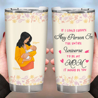 Mother Child Forever Linked Together - Gift For Mom - Personalized Custom Tumbler