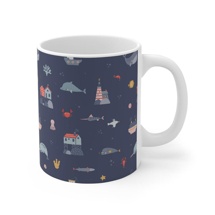 Boy Drinkware Mug Nautical Ocean, Boys Gift, Boys Mug, Boys Gift, Boys Cups