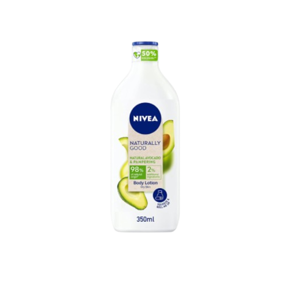 Nivea Natural Avocado Body Lotion Dry Skin 350Ml