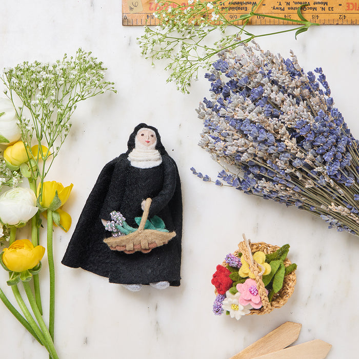 Nun with Lavender Ornament