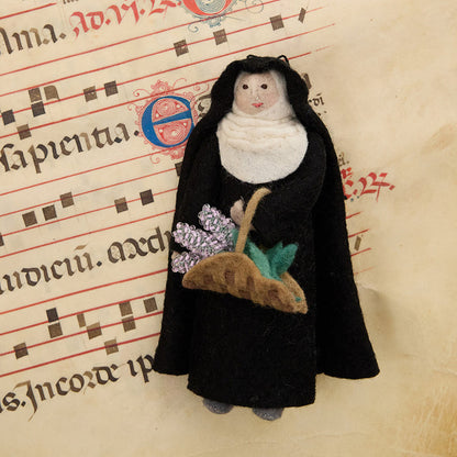 Nun with Lavender Ornament