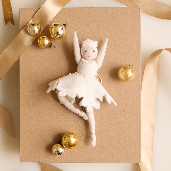 Nutcracker Snowflake Ballerina Ornament - Light