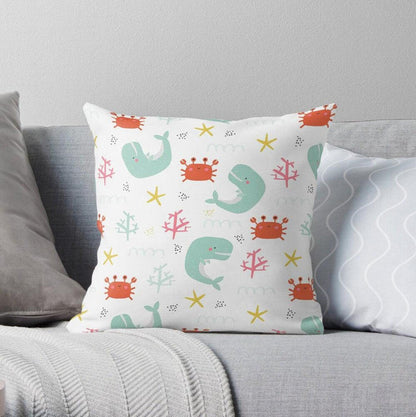 Kids Throw Pillow Nautical Ocean, Kids Bedding, Kids Nursery Decor and Accessories, Made in the USA | Pippa + June