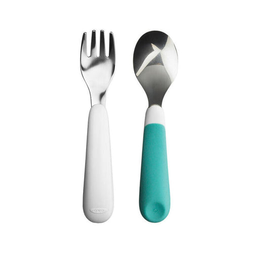 OXO Fork and Spoon Set Aqua