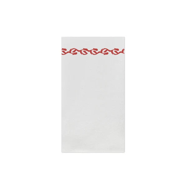 Paper soft Napkins Florentine Red Guest Towels (pack of 20)