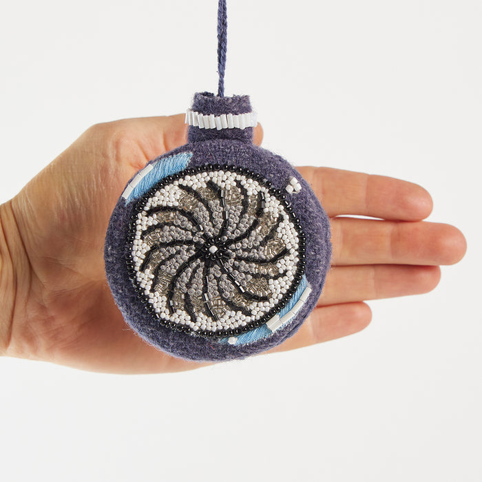 Peacock Vintage Bauble Beaded Ornament