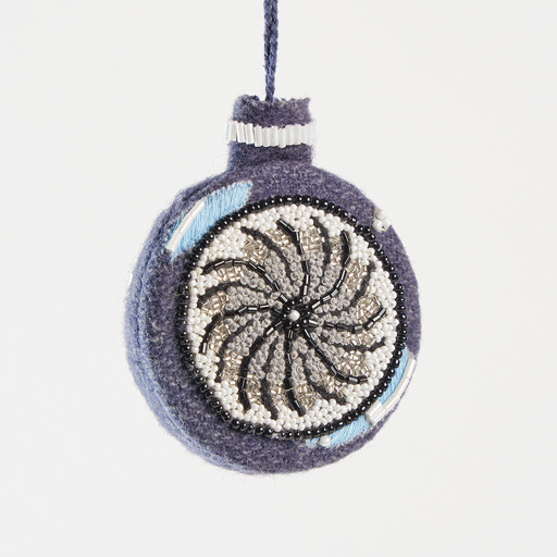 Peacock Vintage Bauble Beaded Ornament