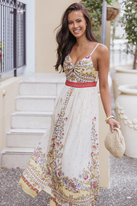 Caelia Maxi Dress - Yellow Multi