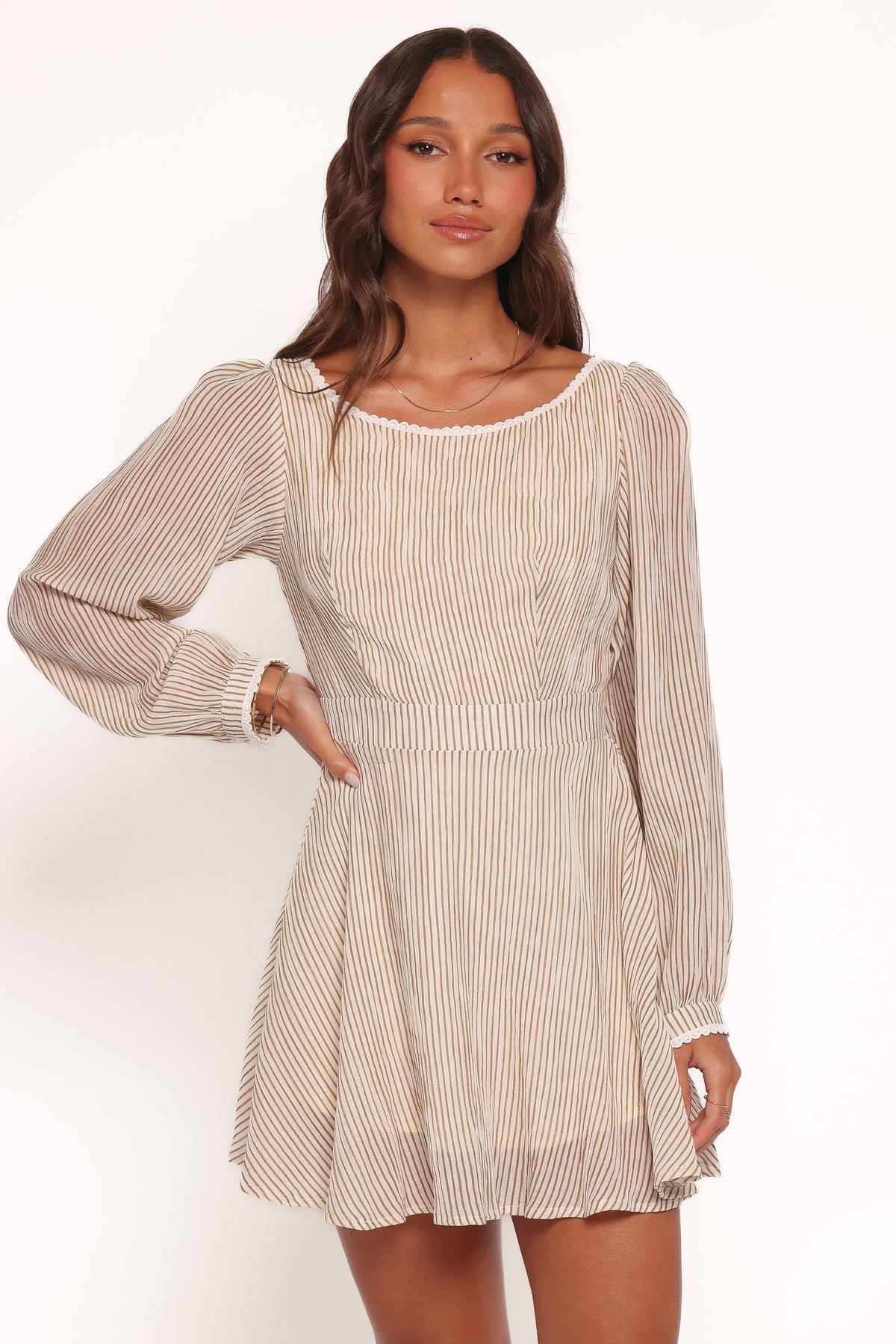 Kyra Long Sleeve Mini Dress - Stripe