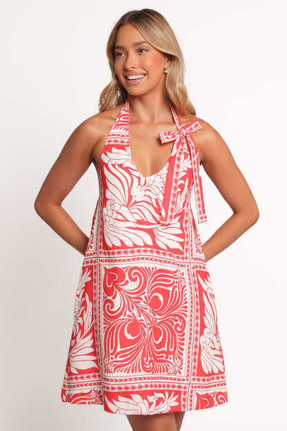 Nicoletta Mini Dress - Red