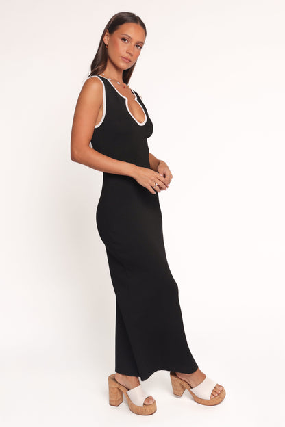 Umi Midi Dress - Black