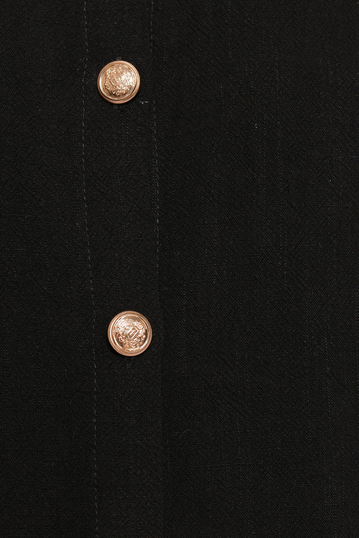 Velvette Mini Button Down Dress - Black