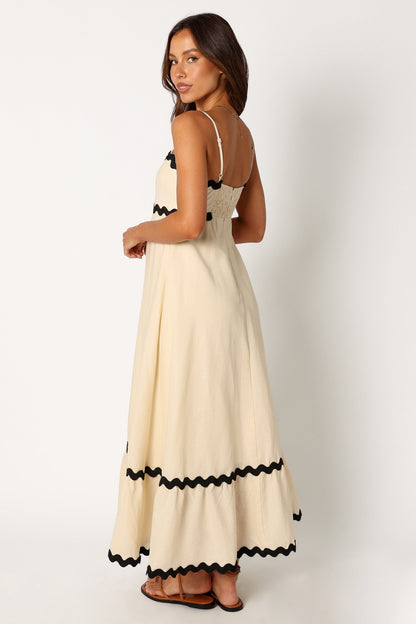 Yana Maxi Dress - Cream Black