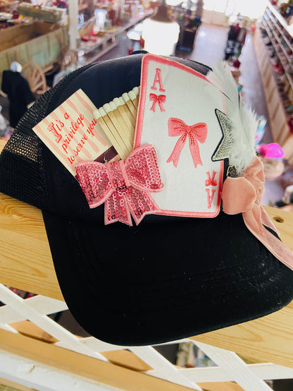 Pink Lady - Server / Waitress / Bartender / Cart Girl / Retro Trucker Hat - Deer Creek Mercantile