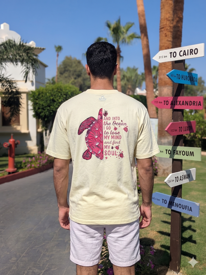 Pink turtle -  Oversize unisex T-shirt