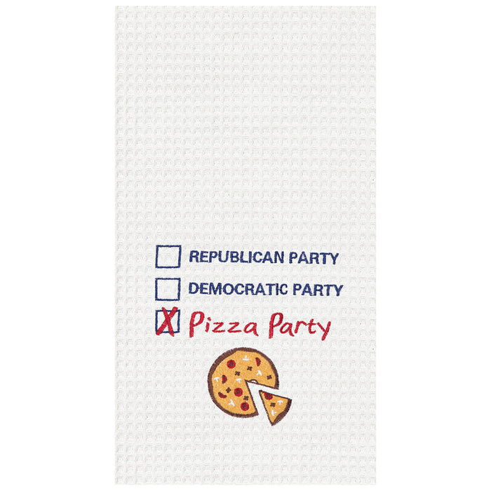 Pizza Party Funny Tea Towel