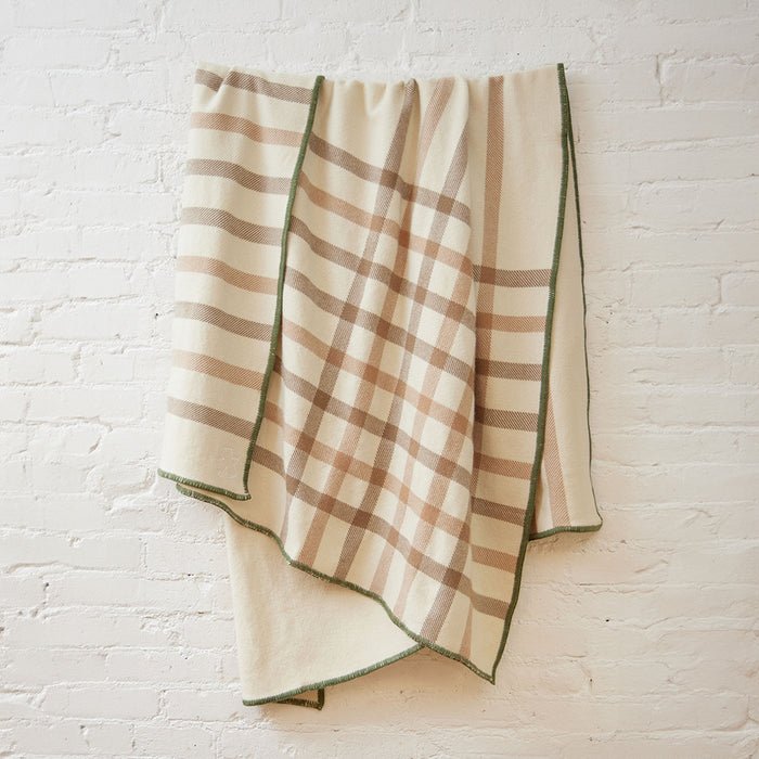 Plaid Wool Blanket Throw