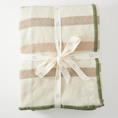 Plaid Wool Blanket Throw