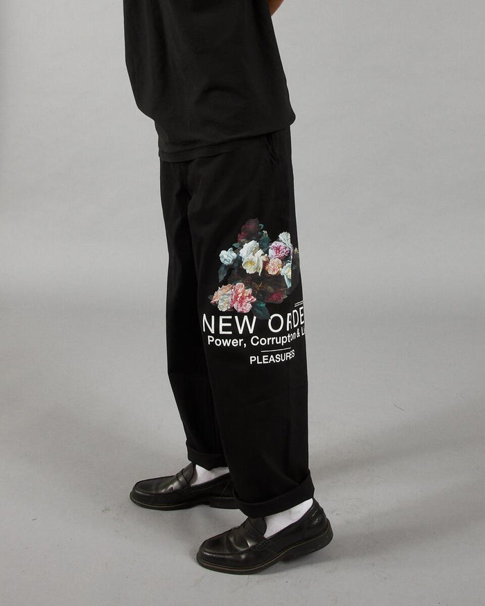 PLEASURES POWER BEACH PANT - BLACK