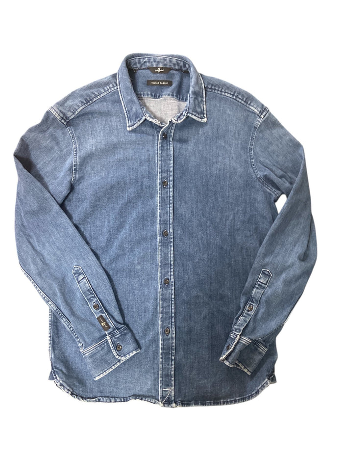 Pre-Loved 7 For All Mankind Denim Shirt / Shacket Size Large - Deer Creek Mercantile