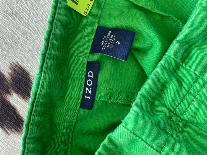 Pre-Loved Izod Denim Shorts - Green Size 2 - Deer Creek Mercantile