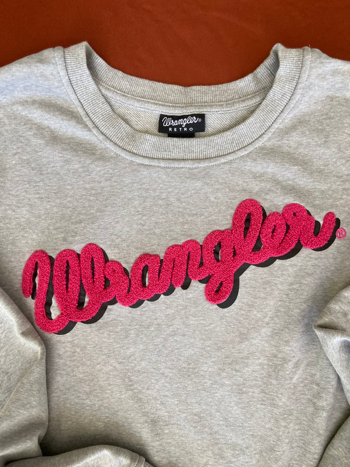 Pre-Loved Wrangler Retro Pink & Gray Sweatshirt *Size Large - Deer Creek Mercantile