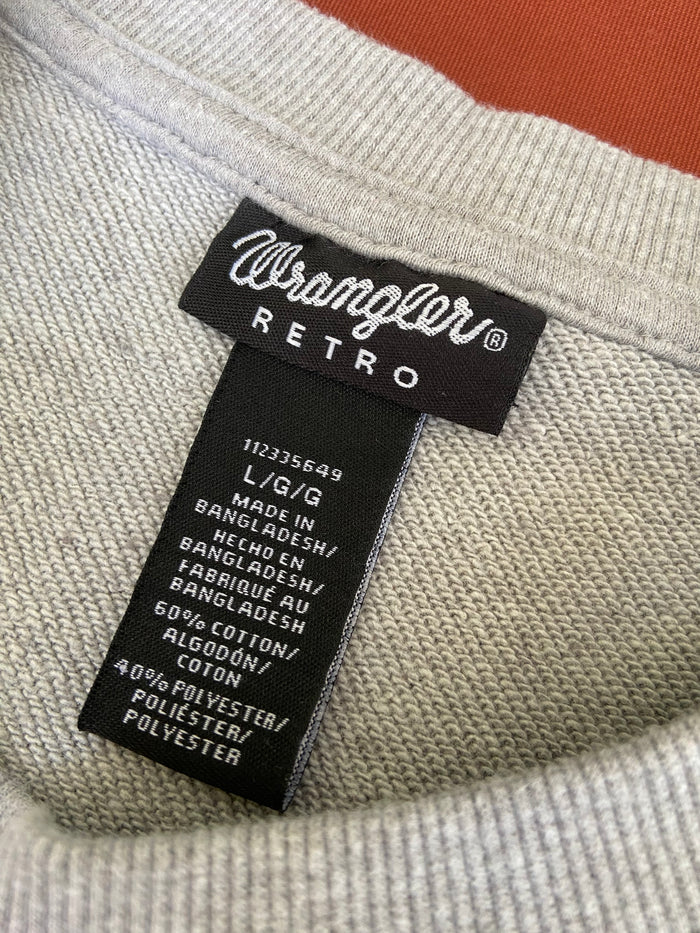 Pre-Loved Wrangler Retro Pink & Gray Sweatshirt *Size Large - Deer Creek Mercantile
