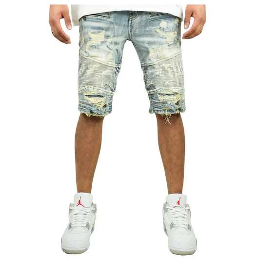 Preme Amherst Biker Shorts in Indigo, a versatile and stylish activewear piece for women, featuring a comfortable and form-fitting design with a flattering high waist and durable fabric