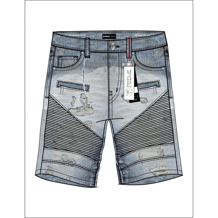 PR-WB-083 - Preme Amherst Biker Shorts in Indigo, a versatile and chic activewear piece for women, featuring a sleek and modern design with a comfortable high waist and durable construction