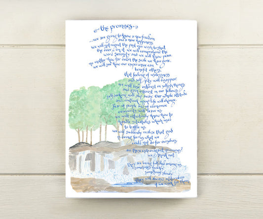 Promises Waterfall Recovery Card