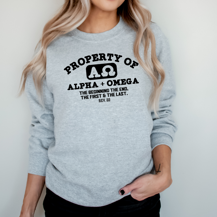 Property Of Alpha and Omega Crewneck Sweatshirt