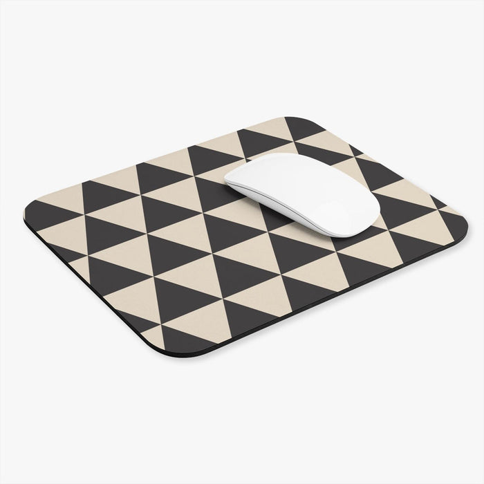 Modern Mouse Pad Geometric Black Cream Triangles, Modern Computer and IT Accessories, Office Decor, Made in the USA | Pippa + June