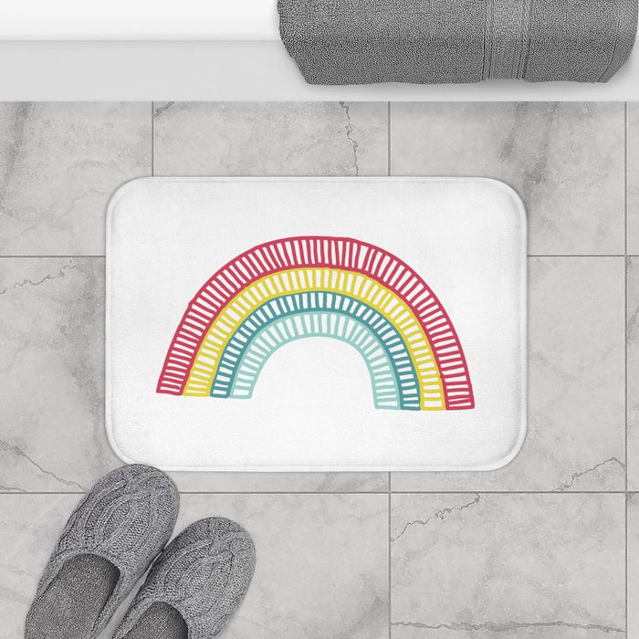 Kids Bath Mat Rainbow, Kids Bathroom Decor, Kids Shower Curtain | Pippa + June