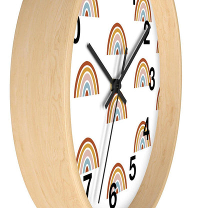 Rainbow Wall Clock, Kids Wall Clock Neutral Unisex, Nursery Wall Clock, Childrens Wall Clock, Kids Clock, Kids Wall Decor, Kids Room Decor
