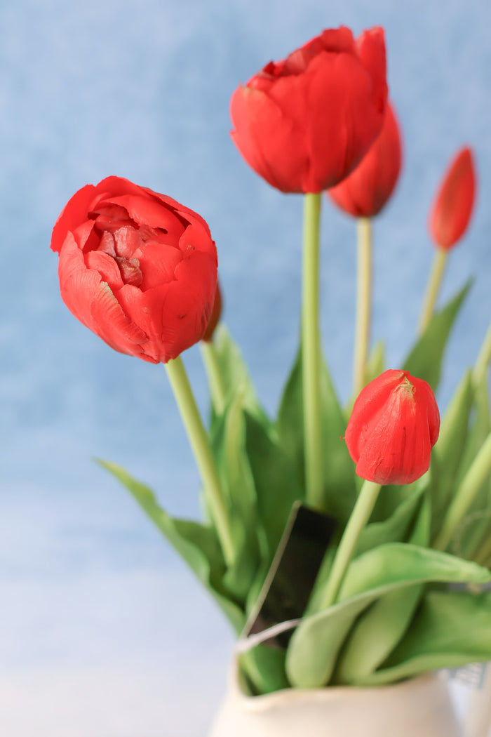 Red Spring Real Touch Tulip Bundle