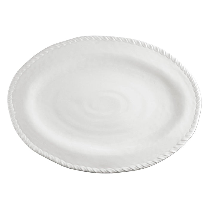 Rope 19" Melamine Platter, White
