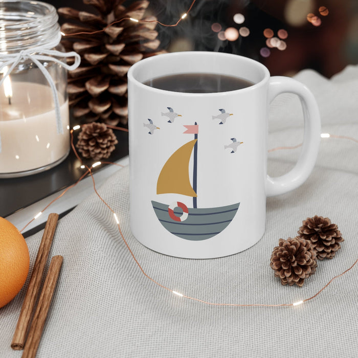 Boy Drinkware Mug Nautical Ocean, Boys Gift, Boys Mug, Boys Gift, Boys Cups