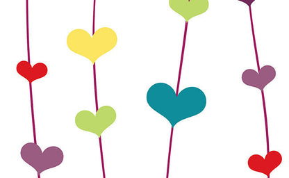 Savage Floating Hearts Printed Background Paper