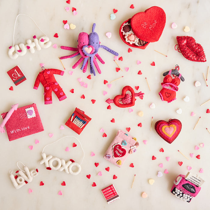 Secret Love Pink Typewriter Ornament