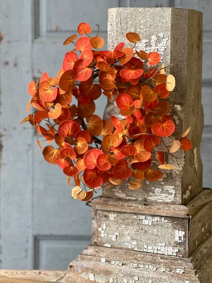 Setting Sun Leaves Candle Ring